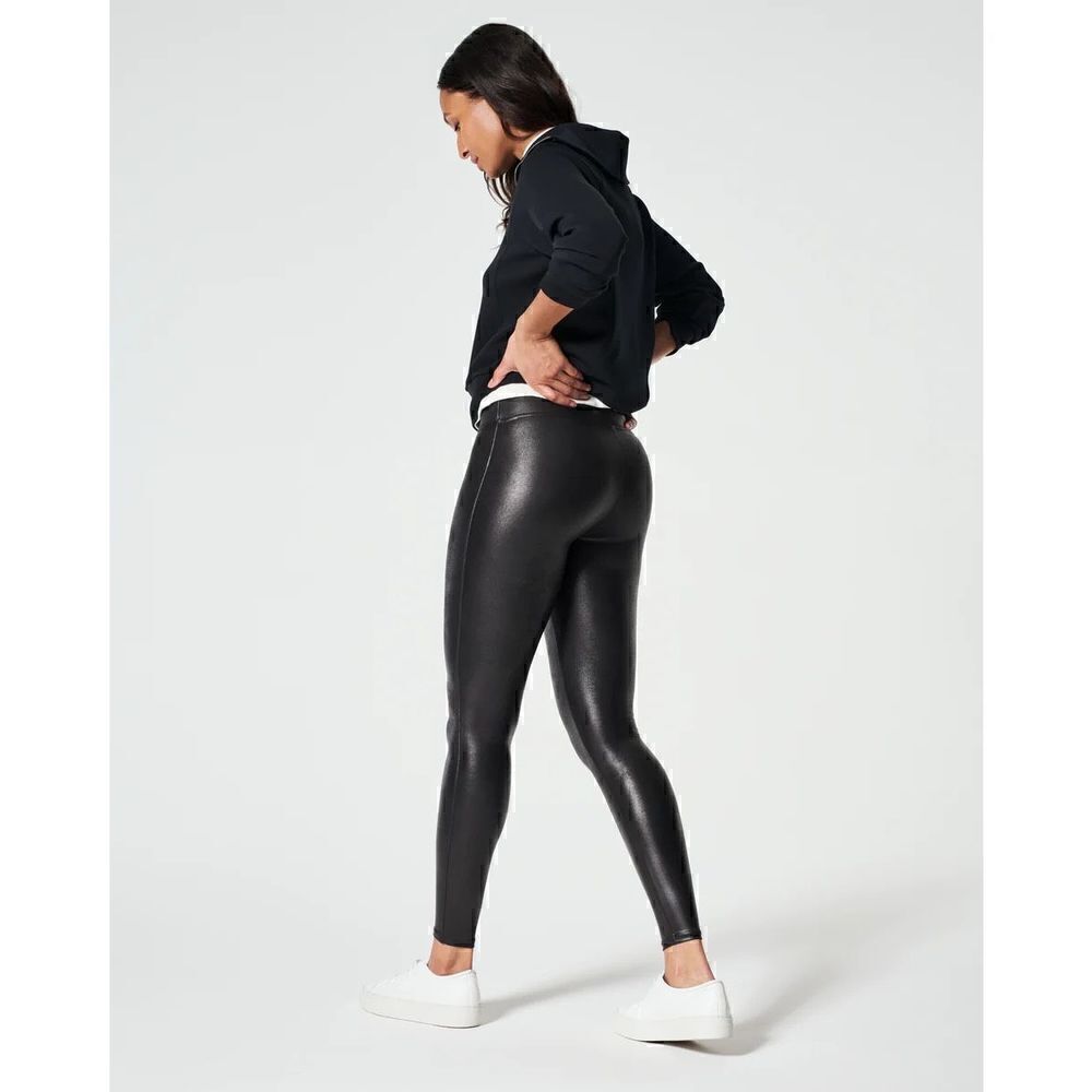 SPANX Faux Leather Leggings Black Size M $98.00